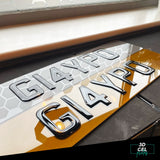 3D Gel Car Number Plates - Gloss Black (Standard Shape)