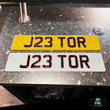 3D Gel Car Number Plates - Ruby Red - (Standard Shape)