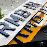 3D Gel Car Number Plates - Gloss Black (Standard Shape)